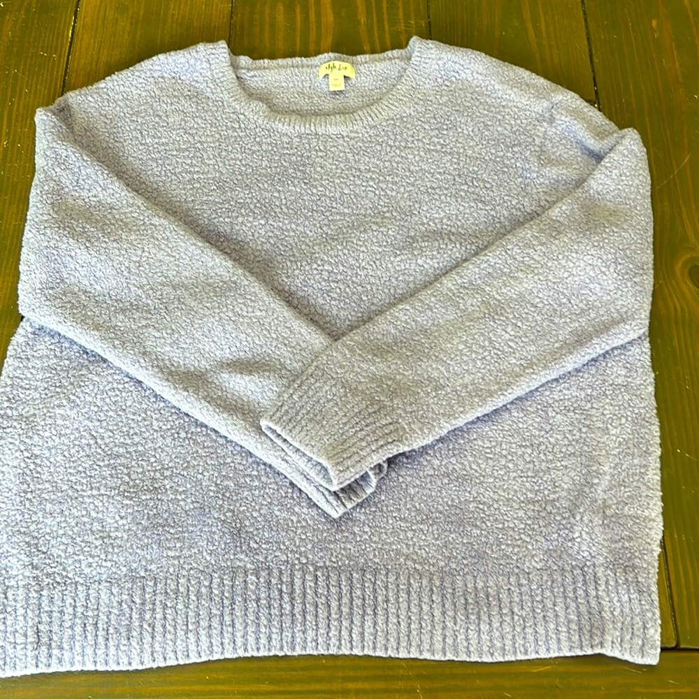 EUC XXL Style & Co lavender crew neck sweater Super Soft